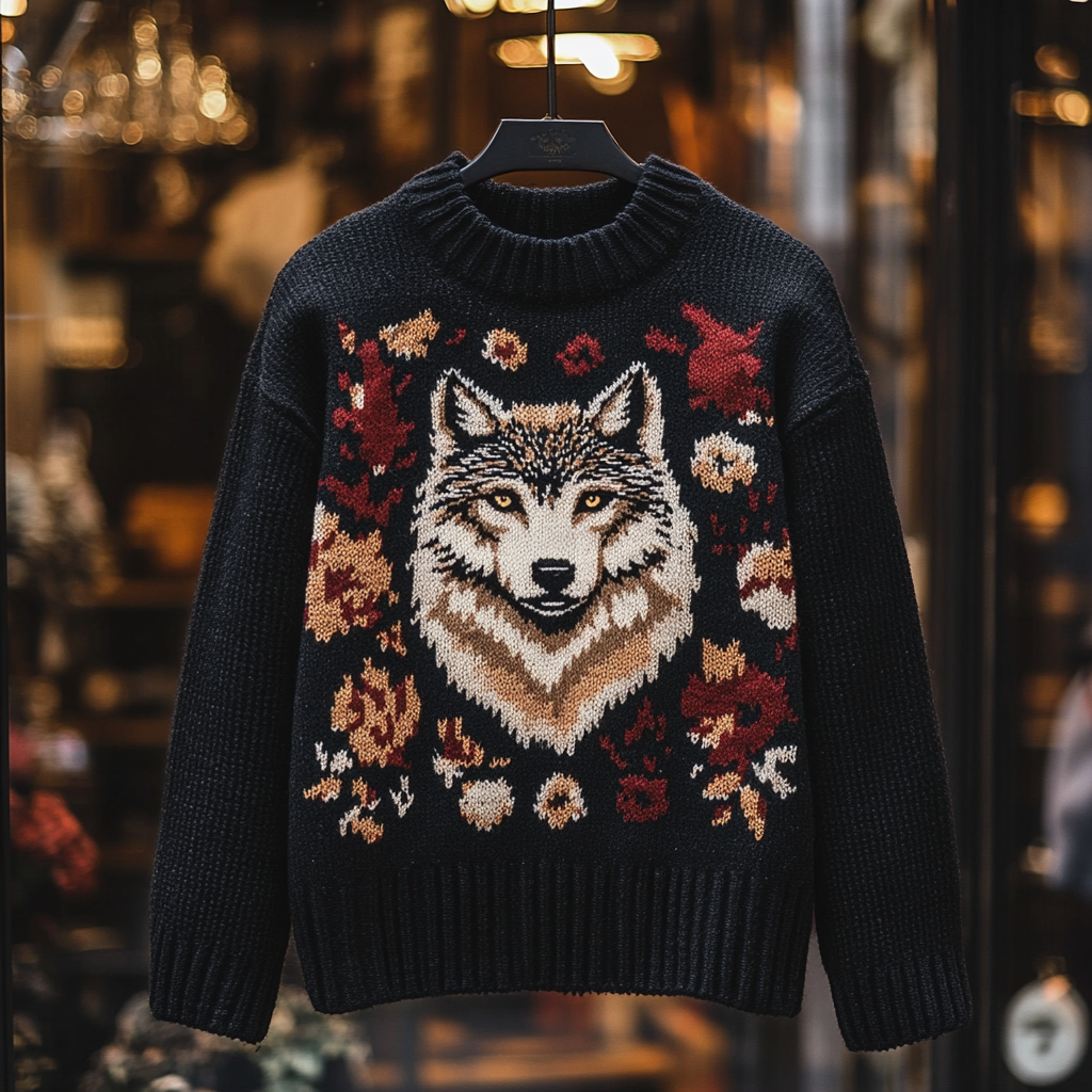 Wolf Luxury Exclusive design Brand Sweater sweatshirt 