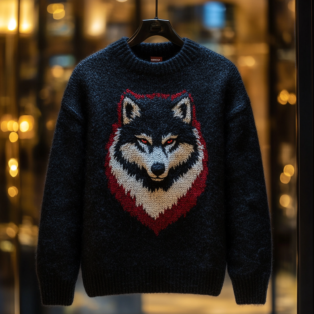 Wolf Luxury Exclusive design Brand Sweater sweatshirt 