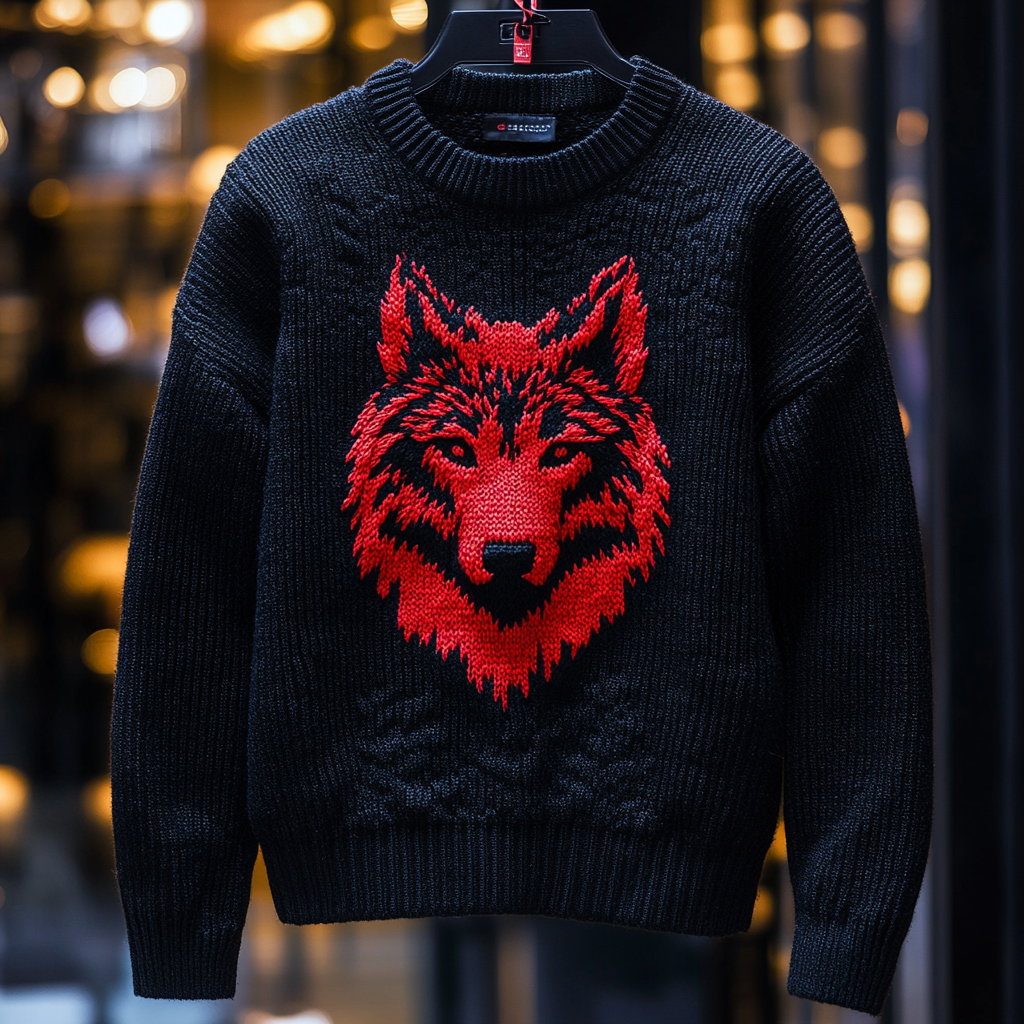 Wolf Luxury Exclusive design Brand Sweater sweatshirt 