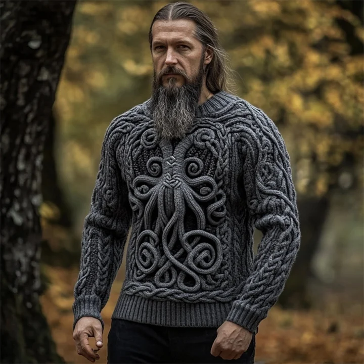 Western Viking Sweater Sweatshirt Men‘s Fashion 