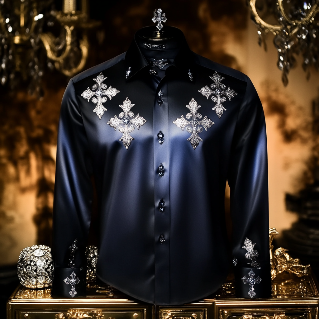 Luxury Cross men's fashion high quality Suits shirt
