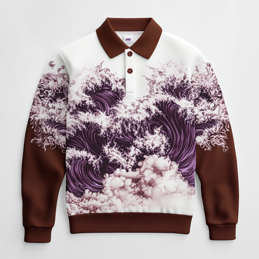 2025 Maillard Style Polo sweatshirt Men‘s Fashion