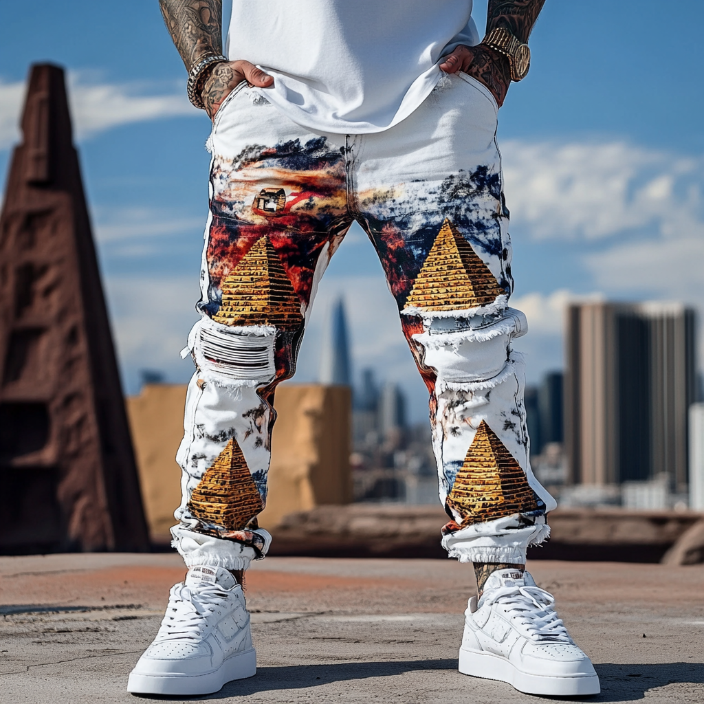 Men's Fashion jeans Cowboy Men's Fashion Casual Pants High Quality