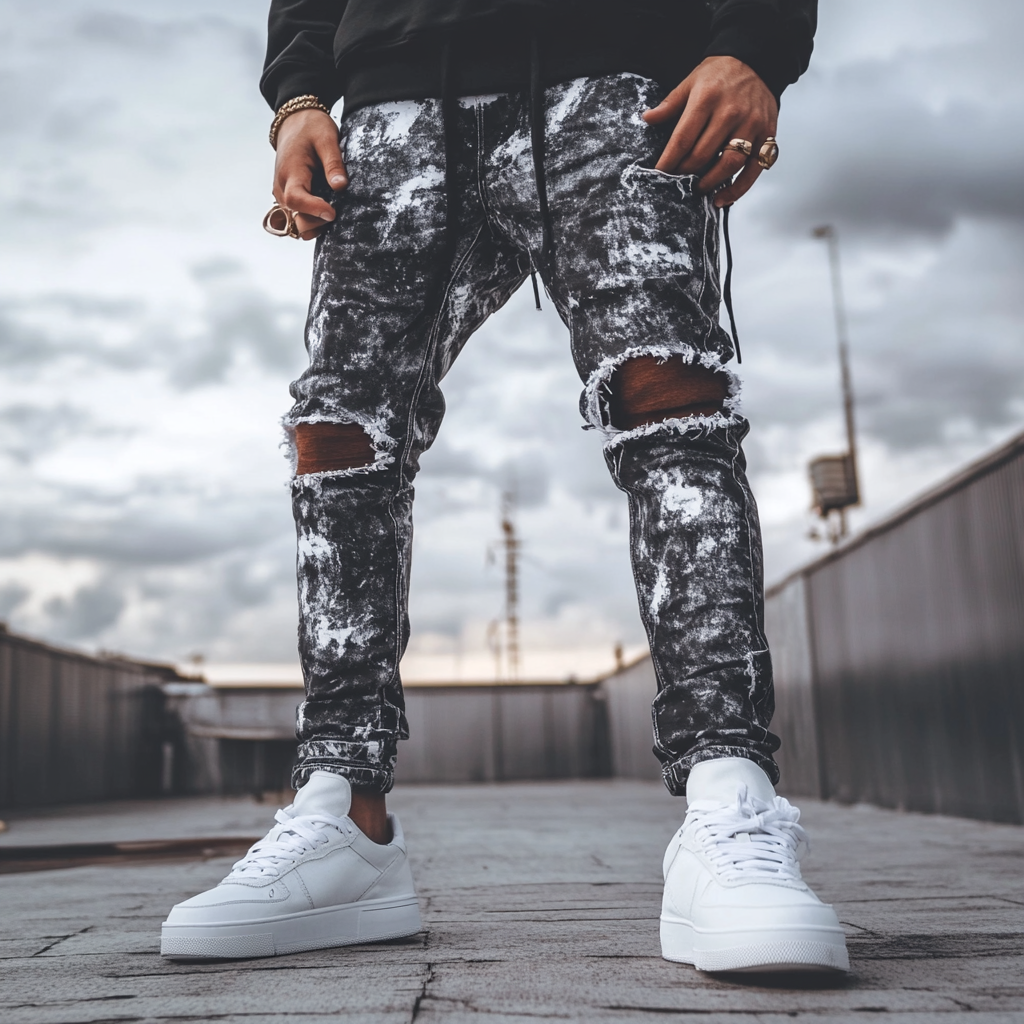 Men's Fashion jeans Cowboy Men's Fashion Casual Pants High Quality
