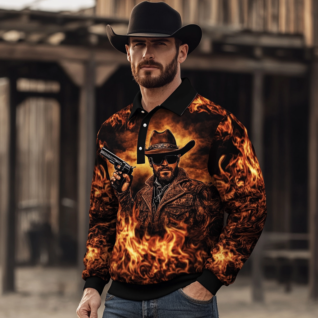 2025 Maillard Style Polo sweatshirt Men‘s Fashion