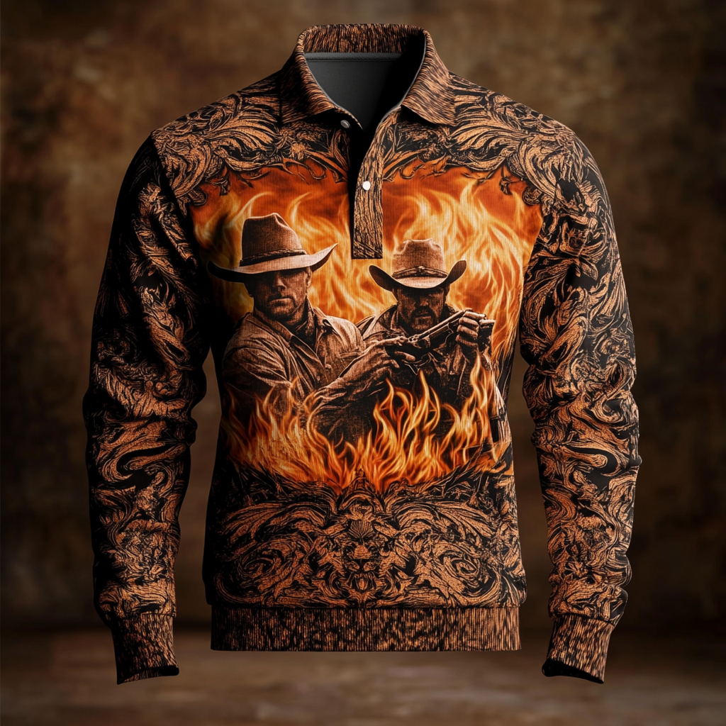 2025 Maillard Style Polo sweatshirt Men‘s Fashion