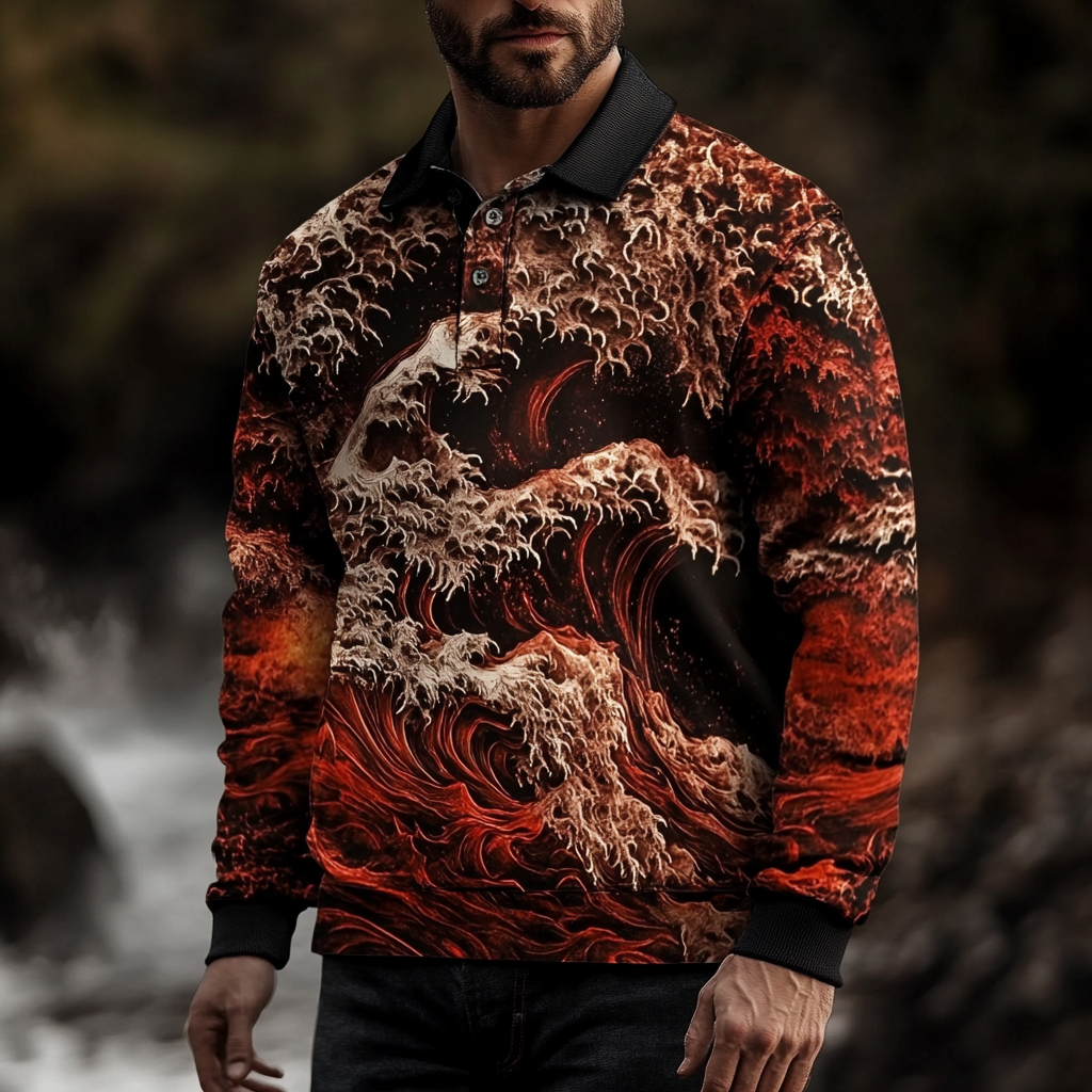 2025 Maillard Style Polo sweatshirt Men‘s Fashion