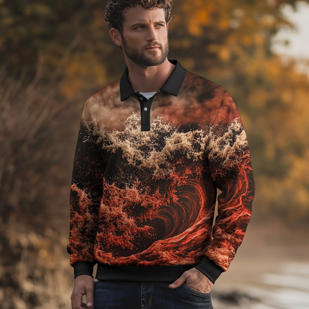 2025 Maillard Style Polo sweatshirt Men‘s Fashion