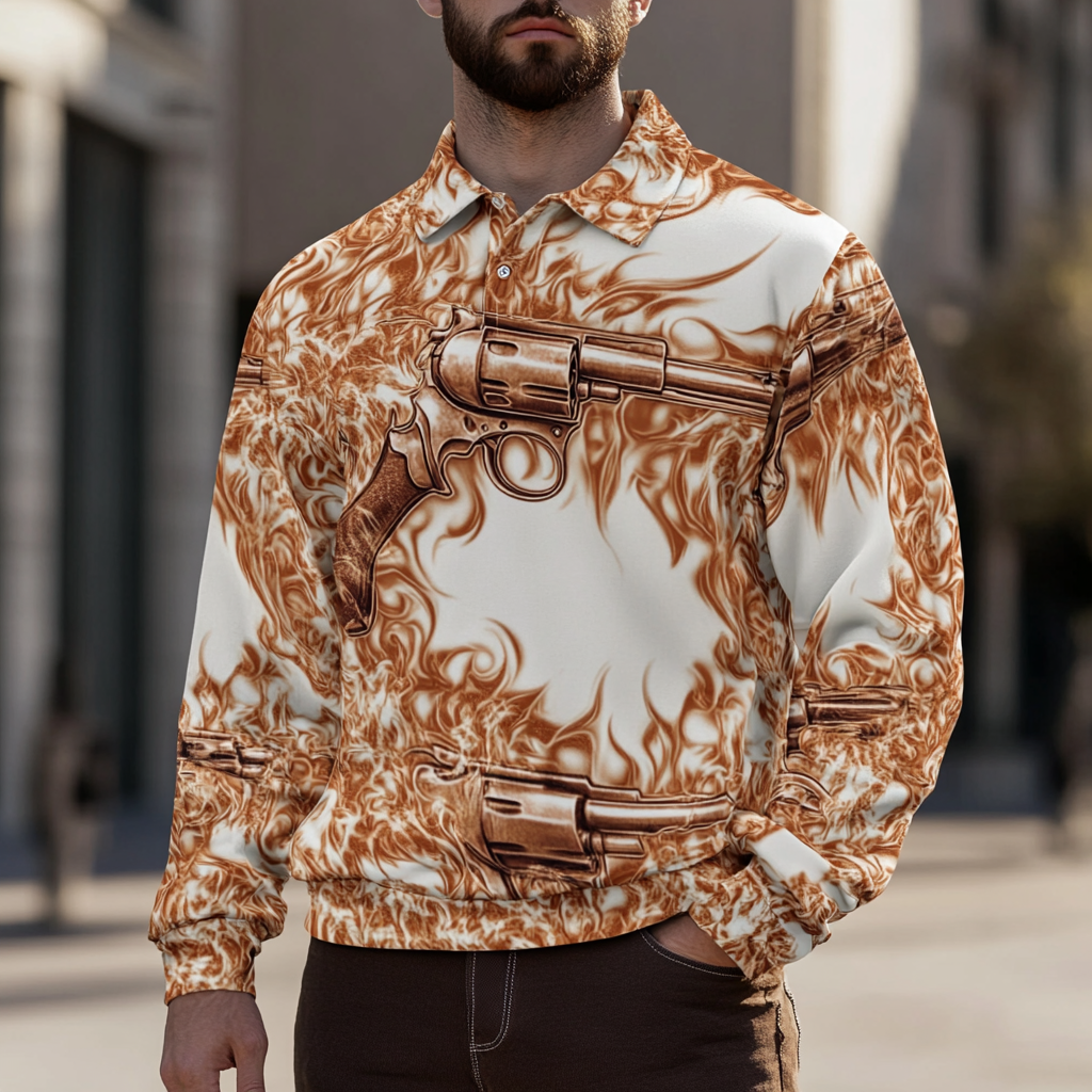 2025 Maillard Style Polo sweatshirt Men‘s Fashion