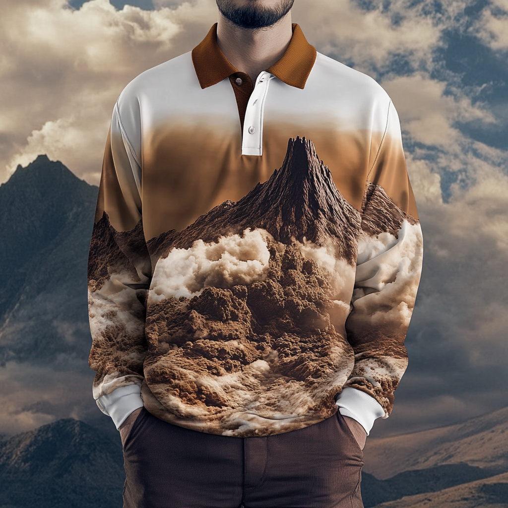 2025 Maillard Style Polo sweatshirt Men‘s Fashion