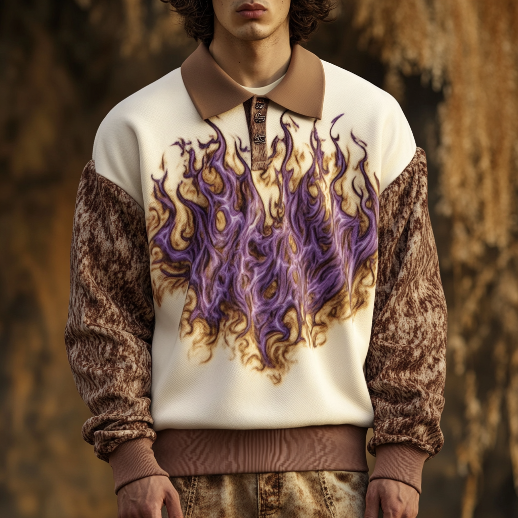 2025 Maillard Style Polo sweatshirt Men‘s Fashion