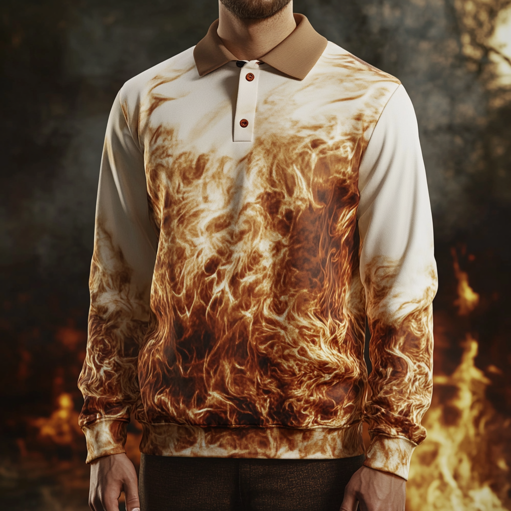 2025 Maillard Style Polo sweatshirt Men‘s Fashion