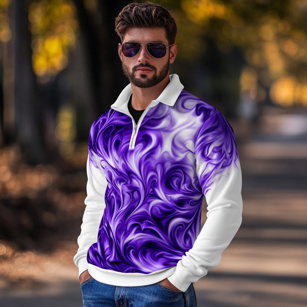 2025 Maillard Style Polo sweatshirt Men‘s Fashion