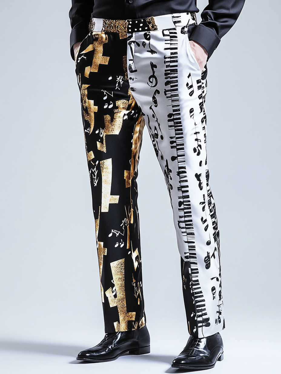 Luxury Men's Unique Fashion Casual Suit Pants High Elasticity