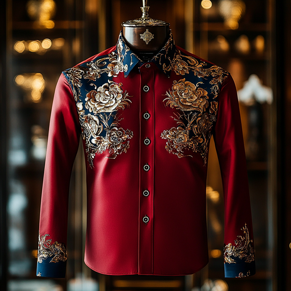 Noble Ornate men's fashion high quality Suits shirt