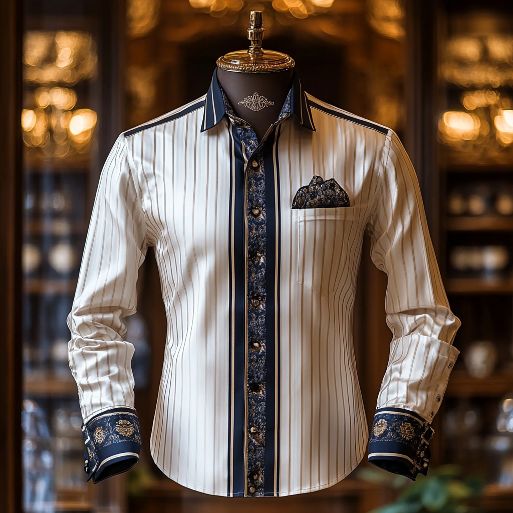 Noble Ornate men's fashion high quality Suits shirt