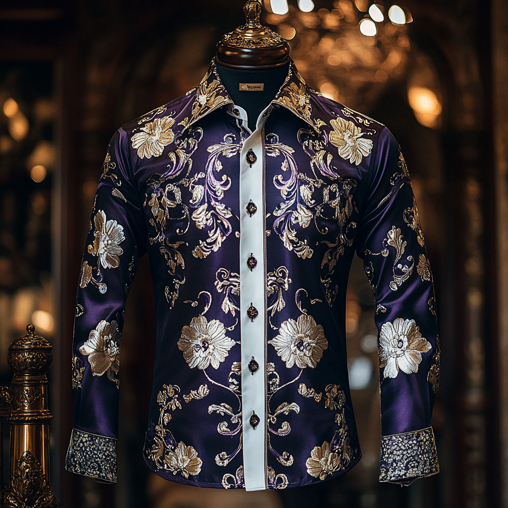 Noble Ornate men's fashion high quality Suits shirt