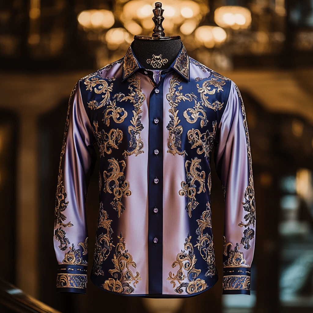 Noble Ornate men's fashion high quality Suits shirt