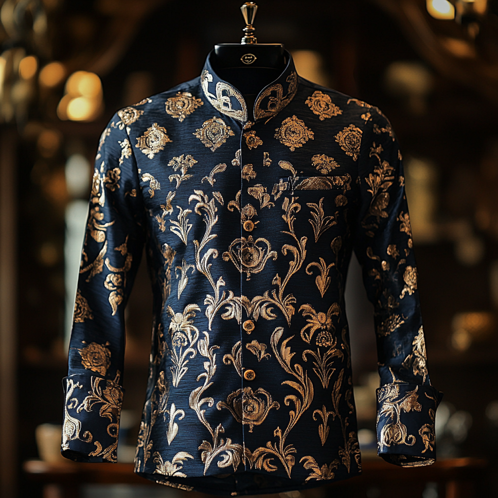 Noble Ornate men's fashion high quality Suits shirt