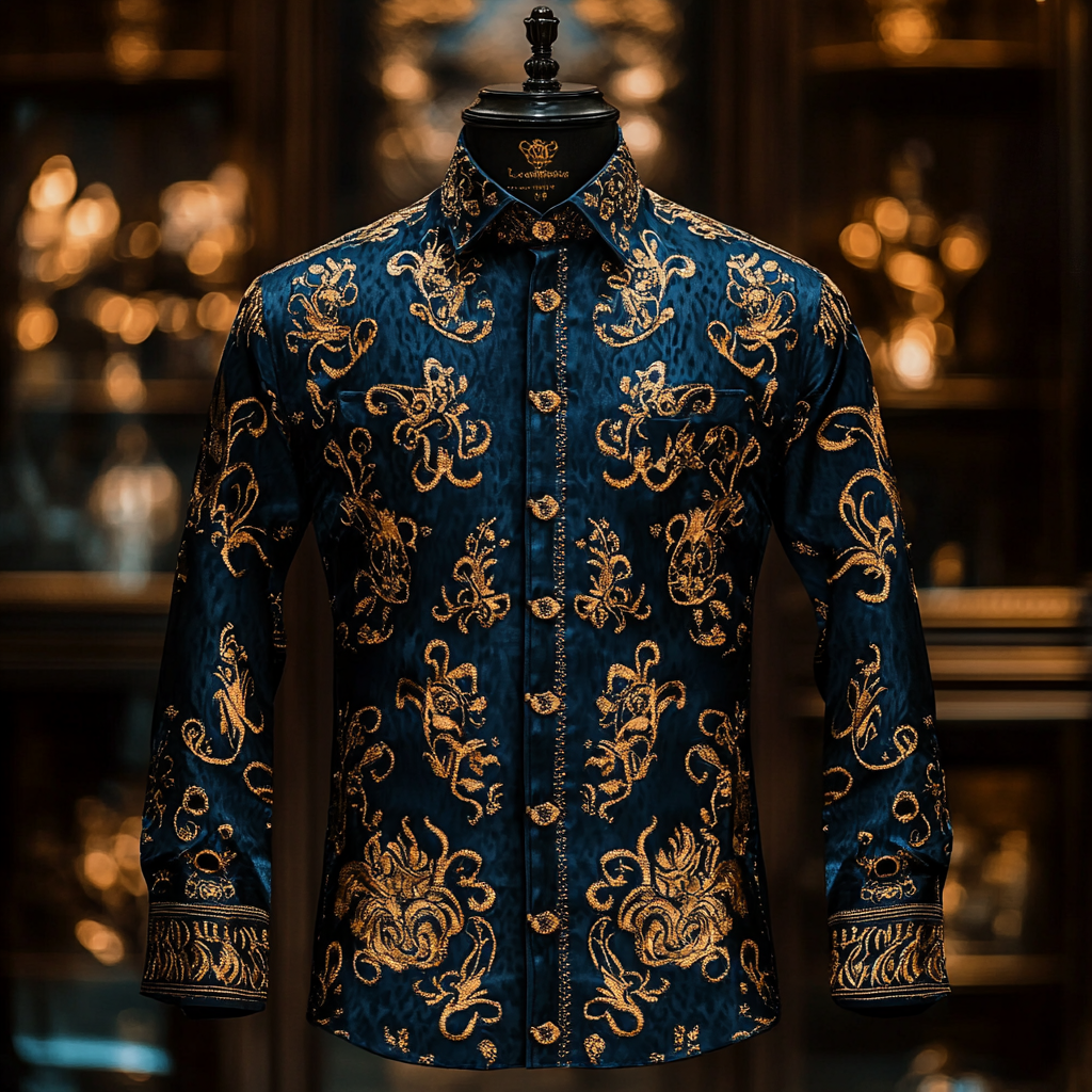 Noble Ornate men's fashion high quality Suits shirt