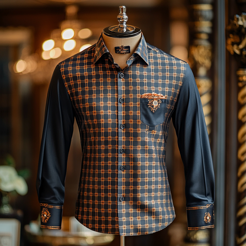 Noble Ornate men's fashion high quality Suits shirt