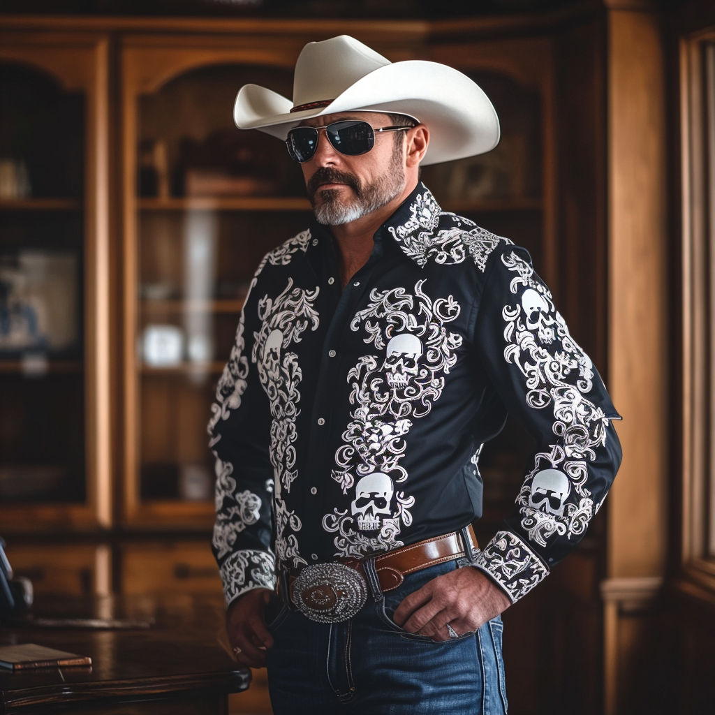 Most popular recommended styles Western Styles Premium High Elasticity Long Sleeve Shirt