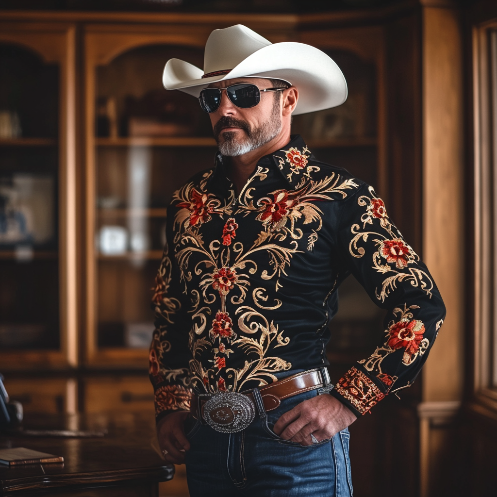 Most popular recommended styles Western Styles Premium High Elasticity Long Sleeve Shirt