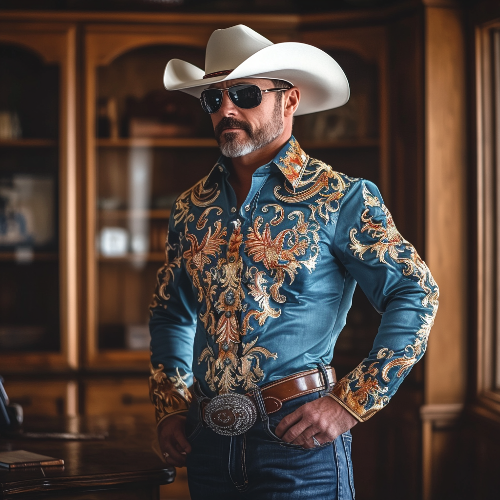 Most popular recommended styles Western Styles Premium High Elasticity Long Sleeve Shirt