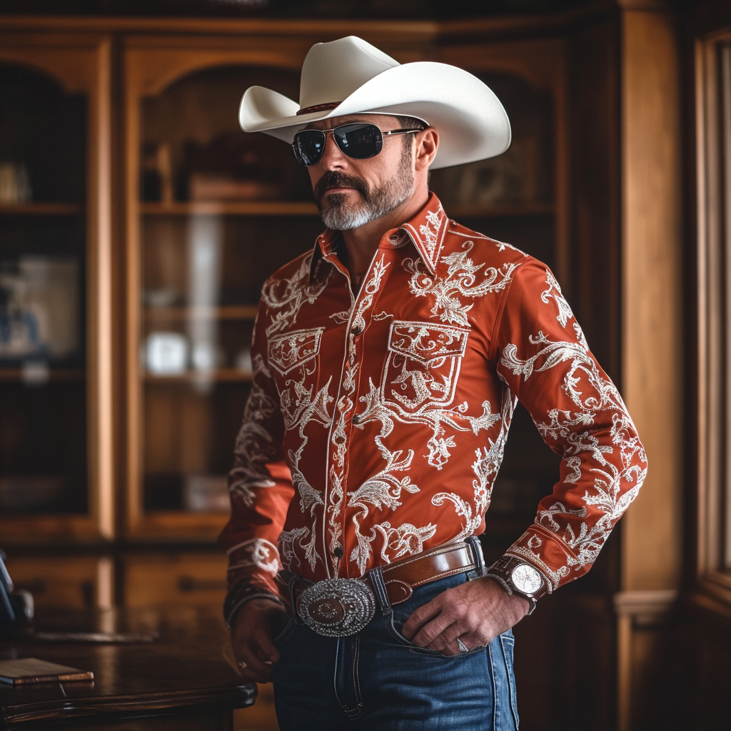 Most popular recommended styles Western Styles Premium High Elasticity Long Sleeve Shirt