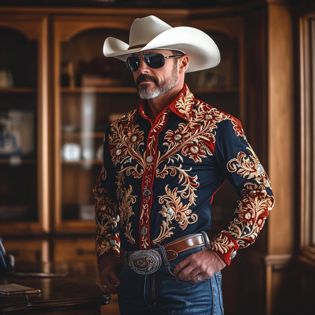Most popular recommended styles Western Styles Premium High Elasticity Long Sleeve Shirt