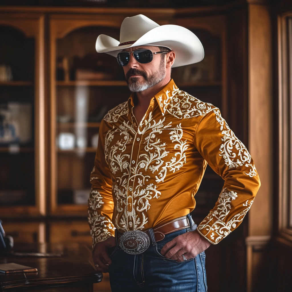 Most popular recommended styles Western Styles Premium High Elasticity Long Sleeve Shirt