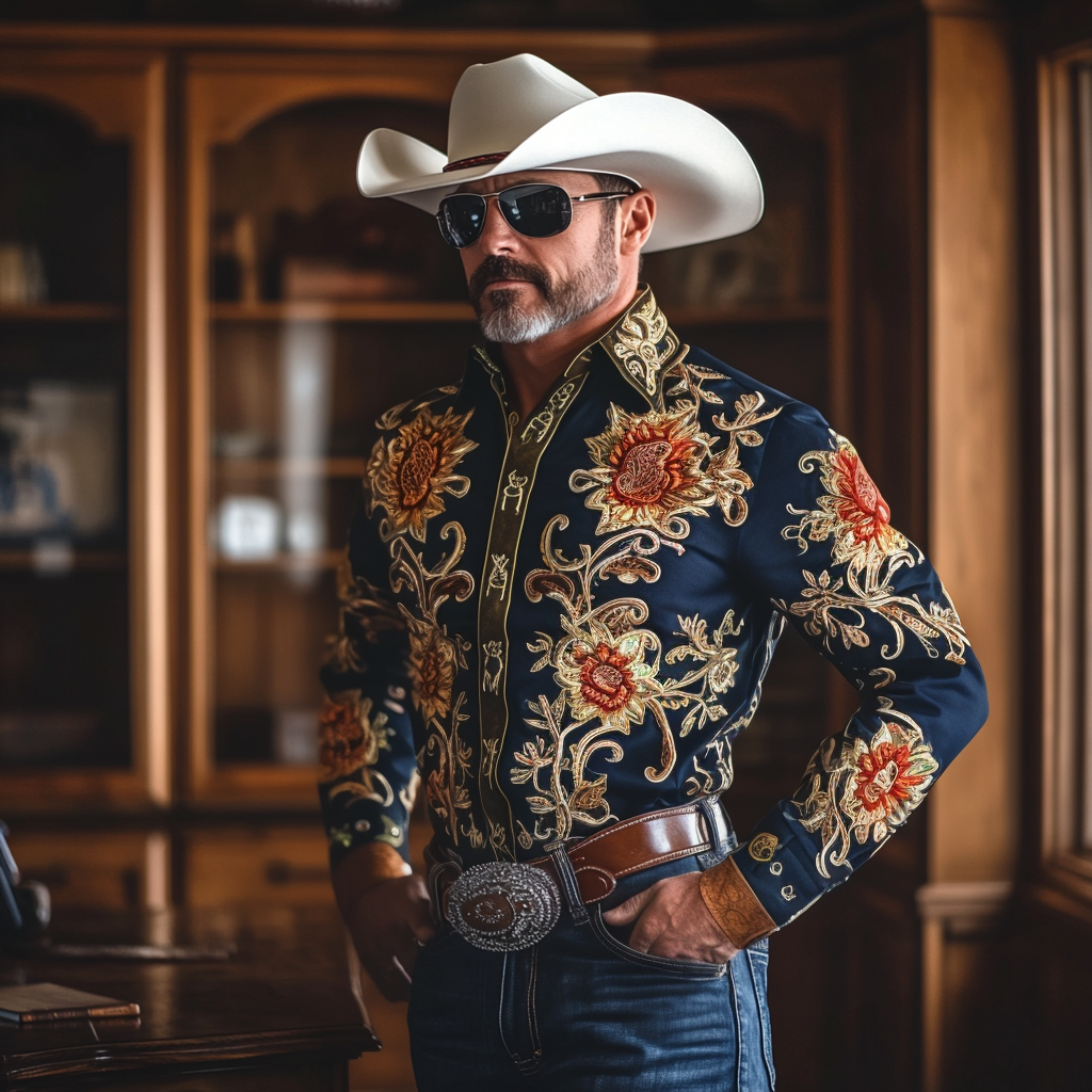 Most popular recommended styles Western Styles Premium High Elasticity Long Sleeve Shirt