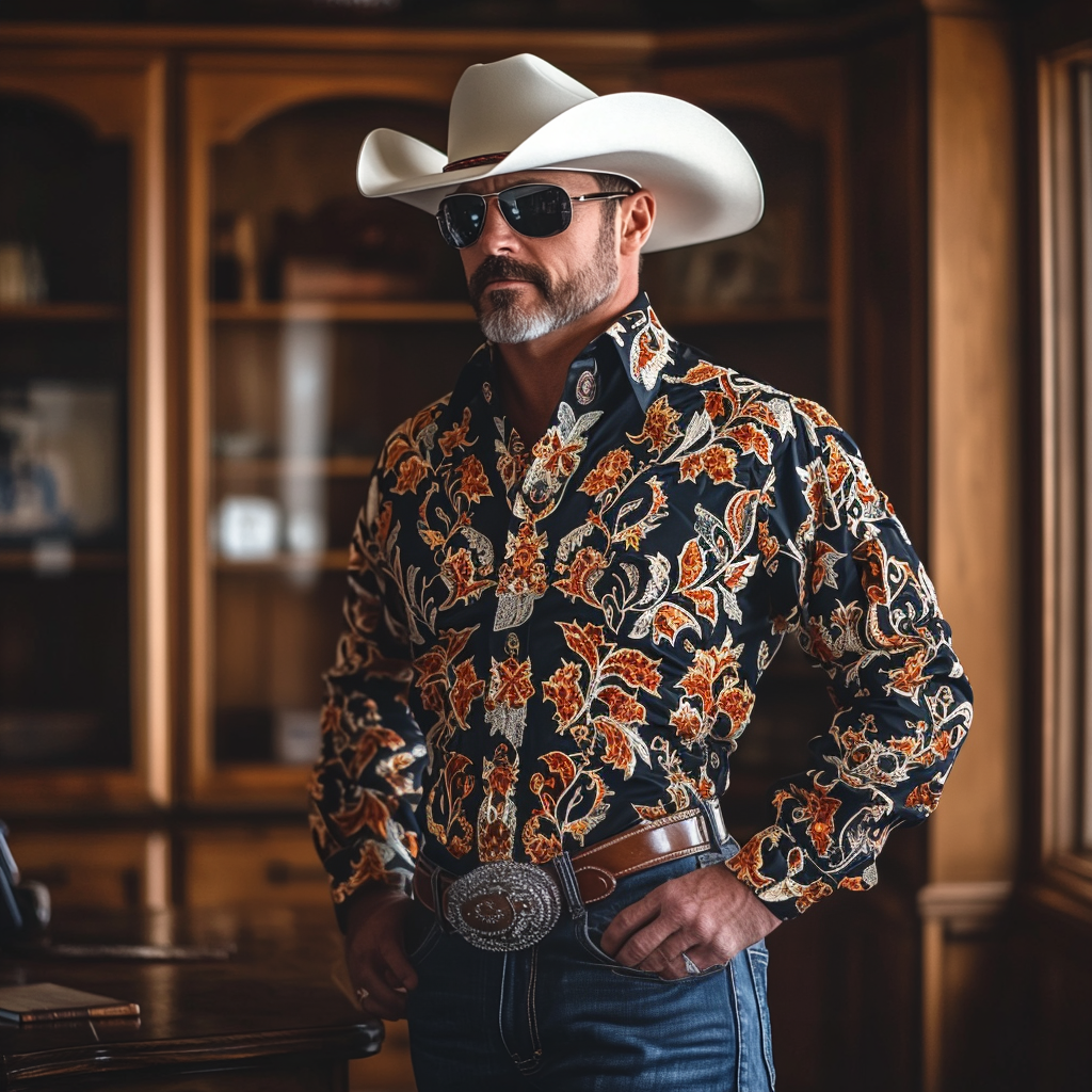 Most popular recommended styles Western Styles Premium High Elasticity Long Sleeve Shirt