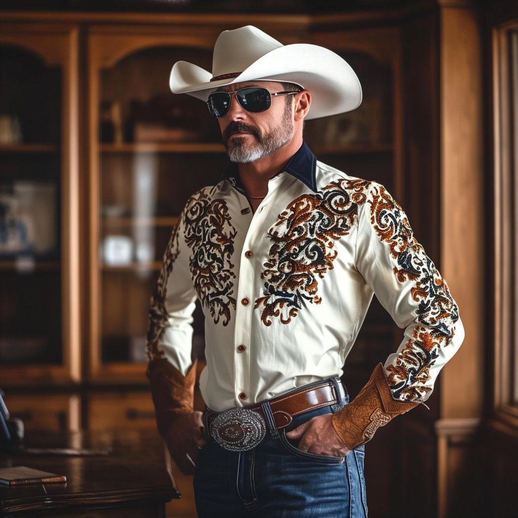 Most popular recommended styles Western Styles Premium High Elasticity Long Sleeve Shirt