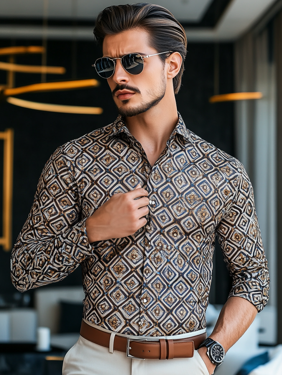 Vip business classic luxury high quality versatile men's fashion suit long-sleeved shirt