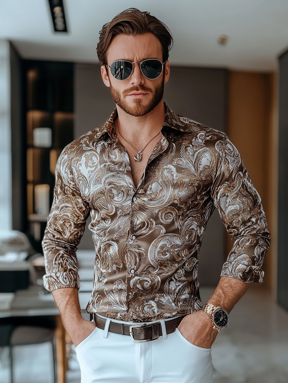 Vip business classic luxury high quality versatile men's fashion suit long-sleeved shirt