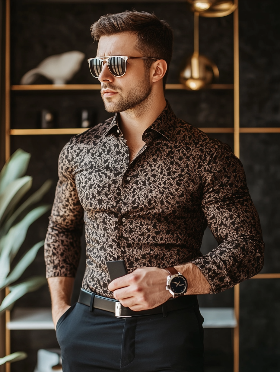 Vip business classic luxury high quality versatile men's fashion suit long-sleeved shirt