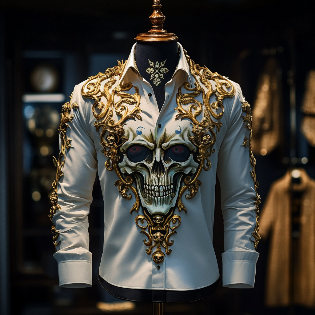 Baroque business classic luxury high quality versatile men's fashion suit long-sleeved shirt