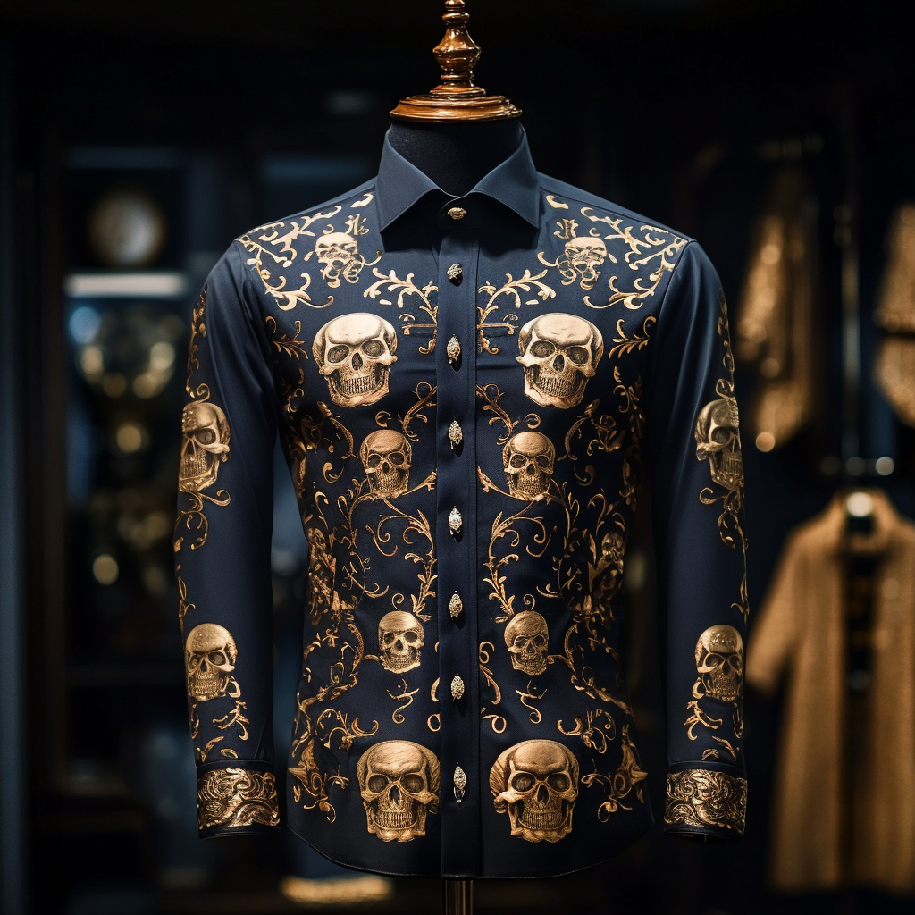 Baroque business classic luxury high quality versatile men's fashion suit long-sleeved shirt