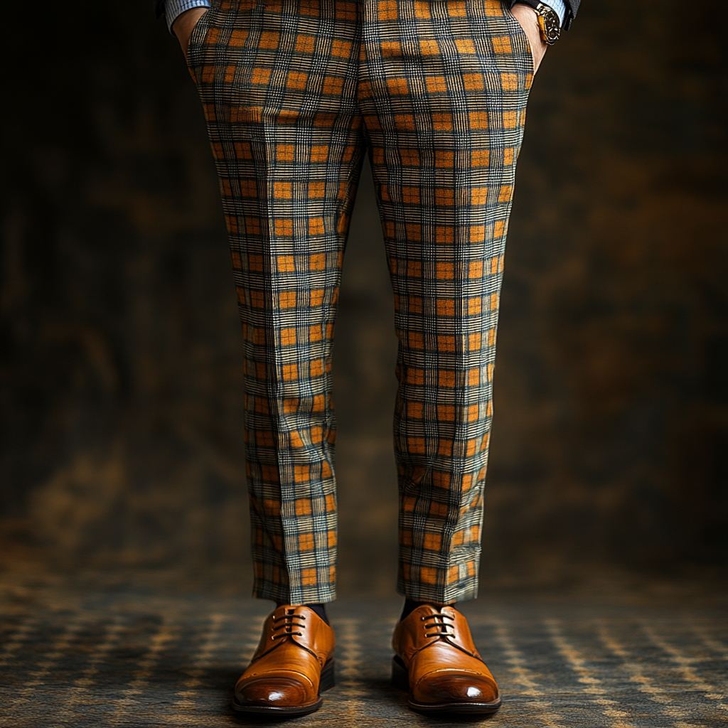 Luxury Men's Unique Fashion Casual Suit Pants High Elasticity