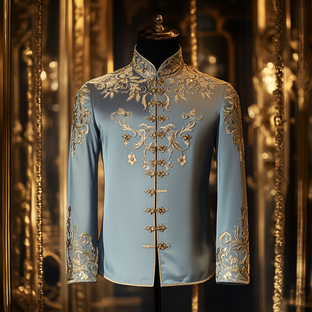 Exquisite Oriental-Style Embroidered Shirt High quality High-end