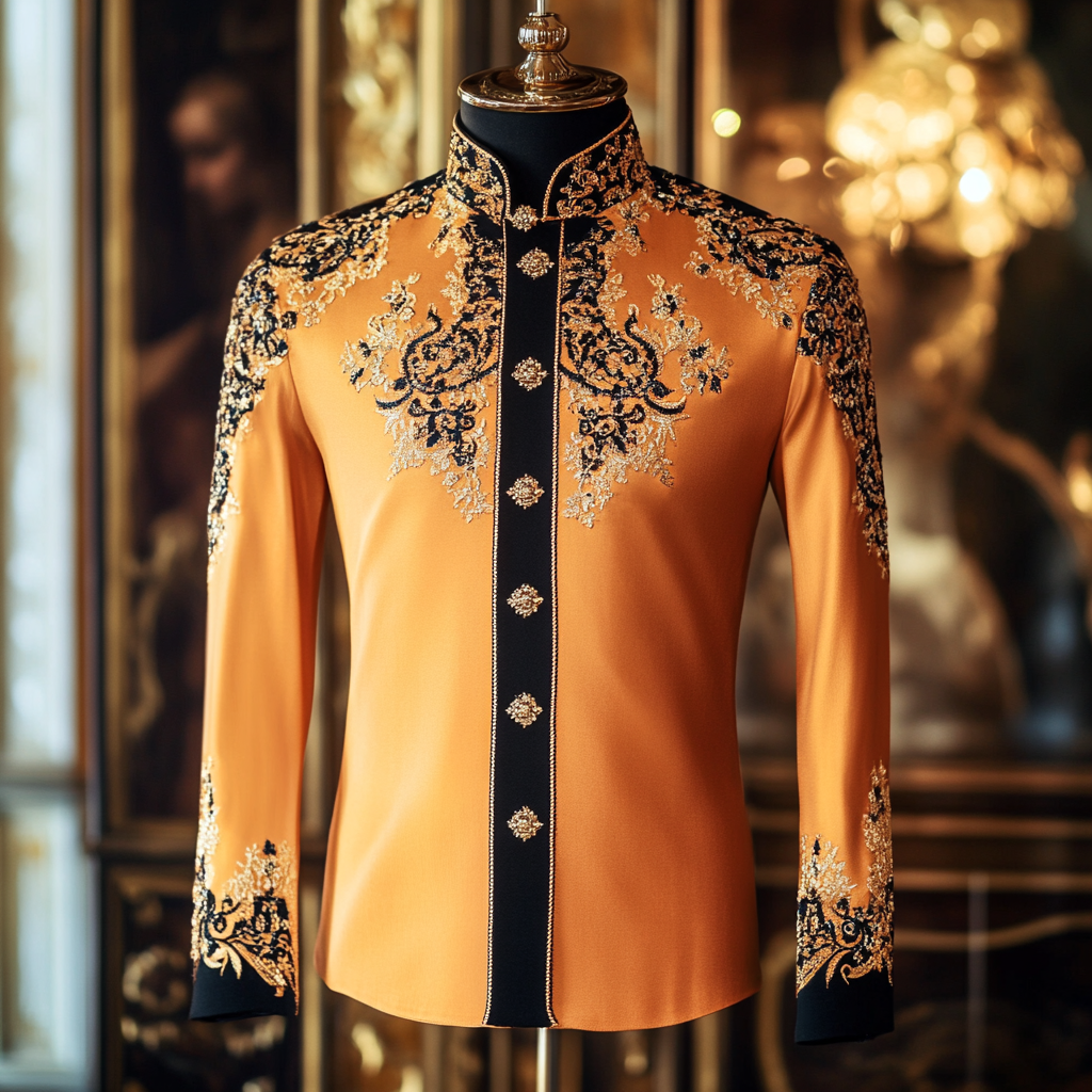 Exquisite Oriental-Style Embroidered Shirt High quality High-end