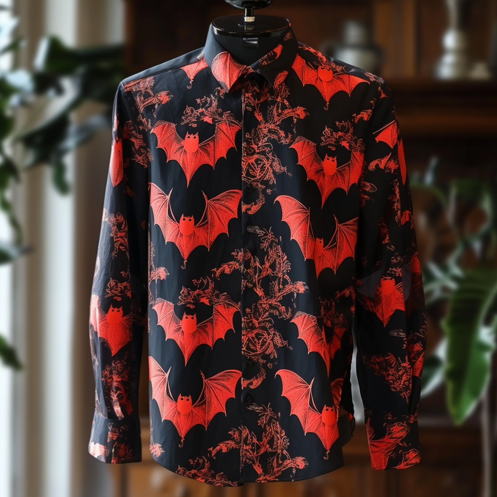 Halloween Skulls Western Styles Premium High Elasticity Long Sleeve Shirt