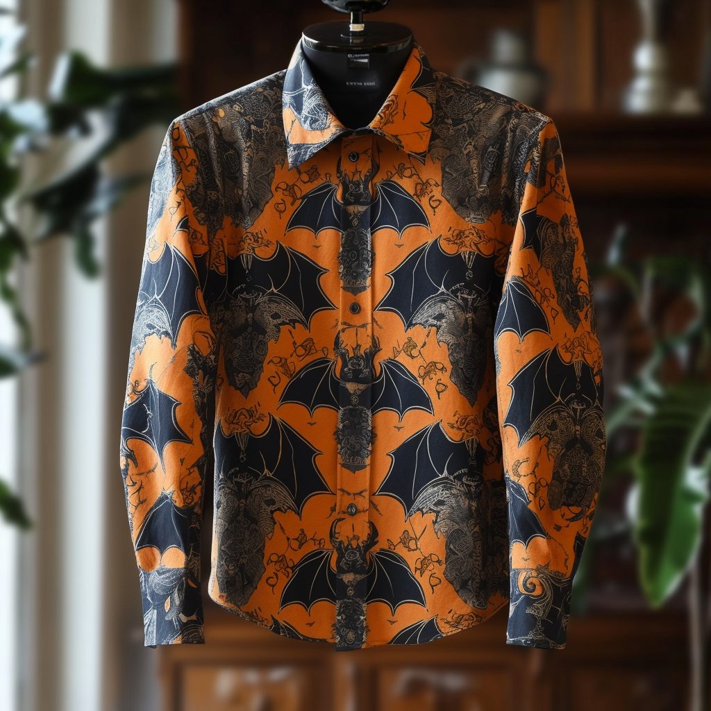 Halloween Skulls Western Styles Premium High Elasticity Long Sleeve Shirt