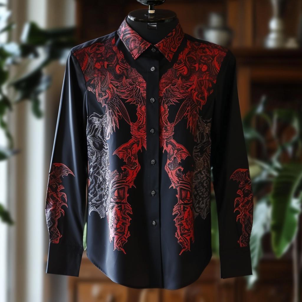 Halloween Skulls Western Styles Premium High Elasticity Long Sleeve Shirt