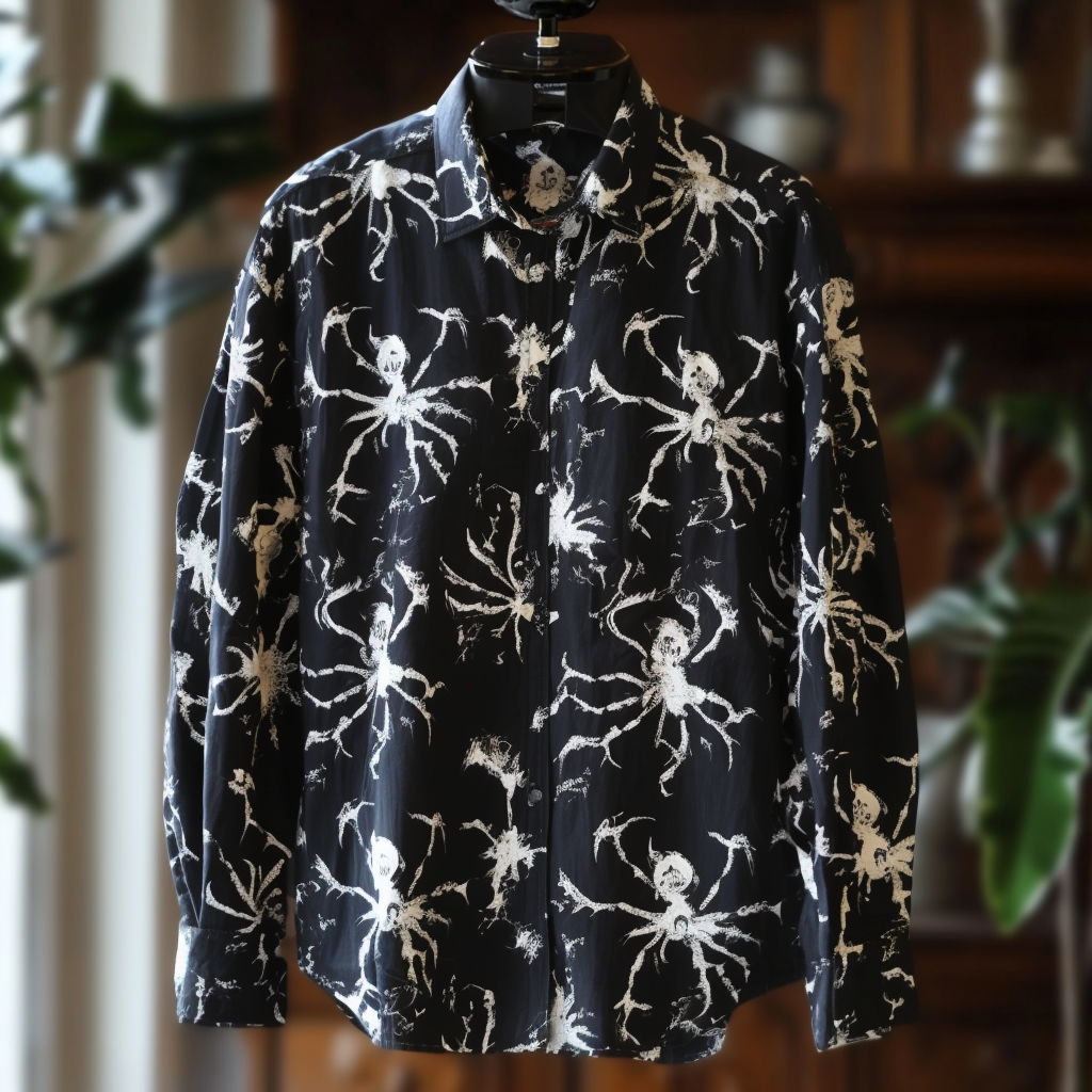 Halloween Skulls Western Styles Premium High Elasticity Long Sleeve Shirt