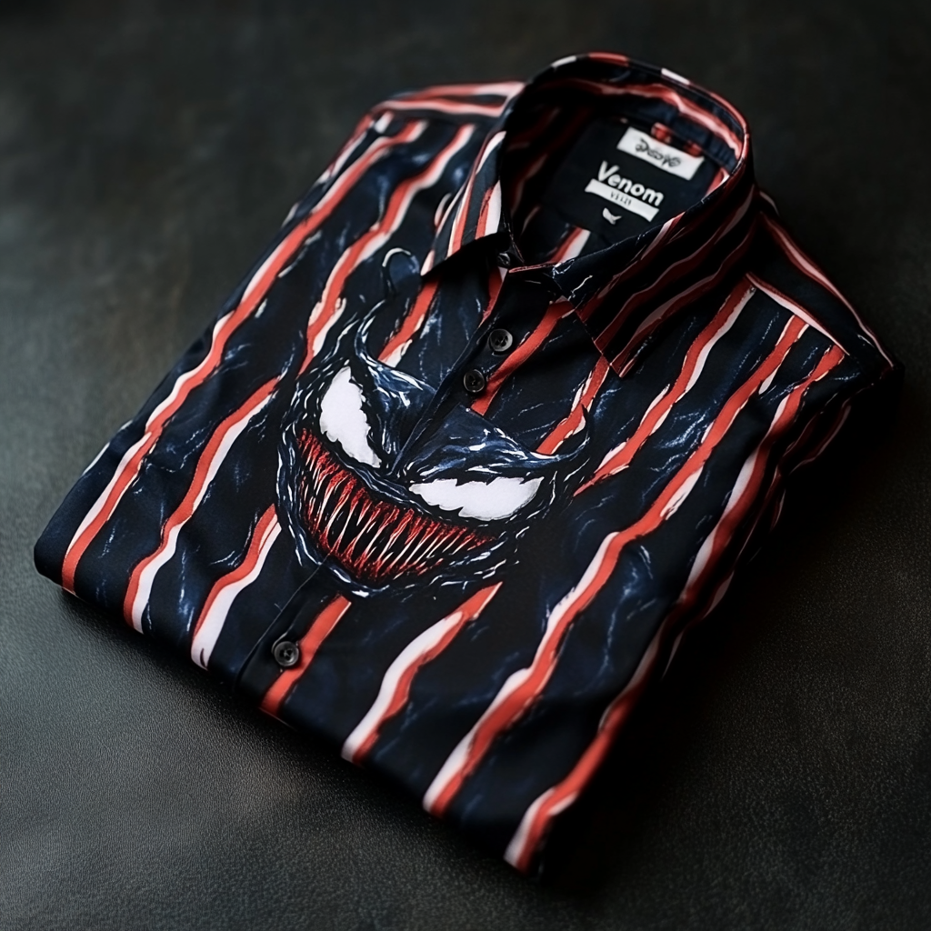 2024 Spider Animal Stripes Luxury Halloween men's fashion high quality long-shirt hot sale