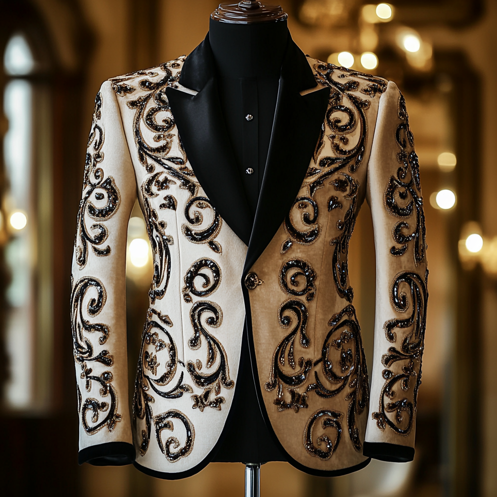 Luxury Suit Embroidery Jacket Limited sale Fashion Men's High quality High discount