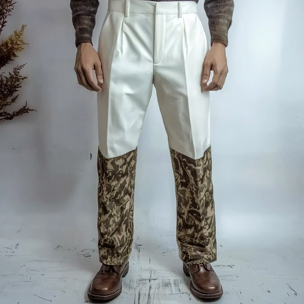 Python × fallen leaves Luxury Men's Unique Fashion Casual Suit Pants High Elasticity