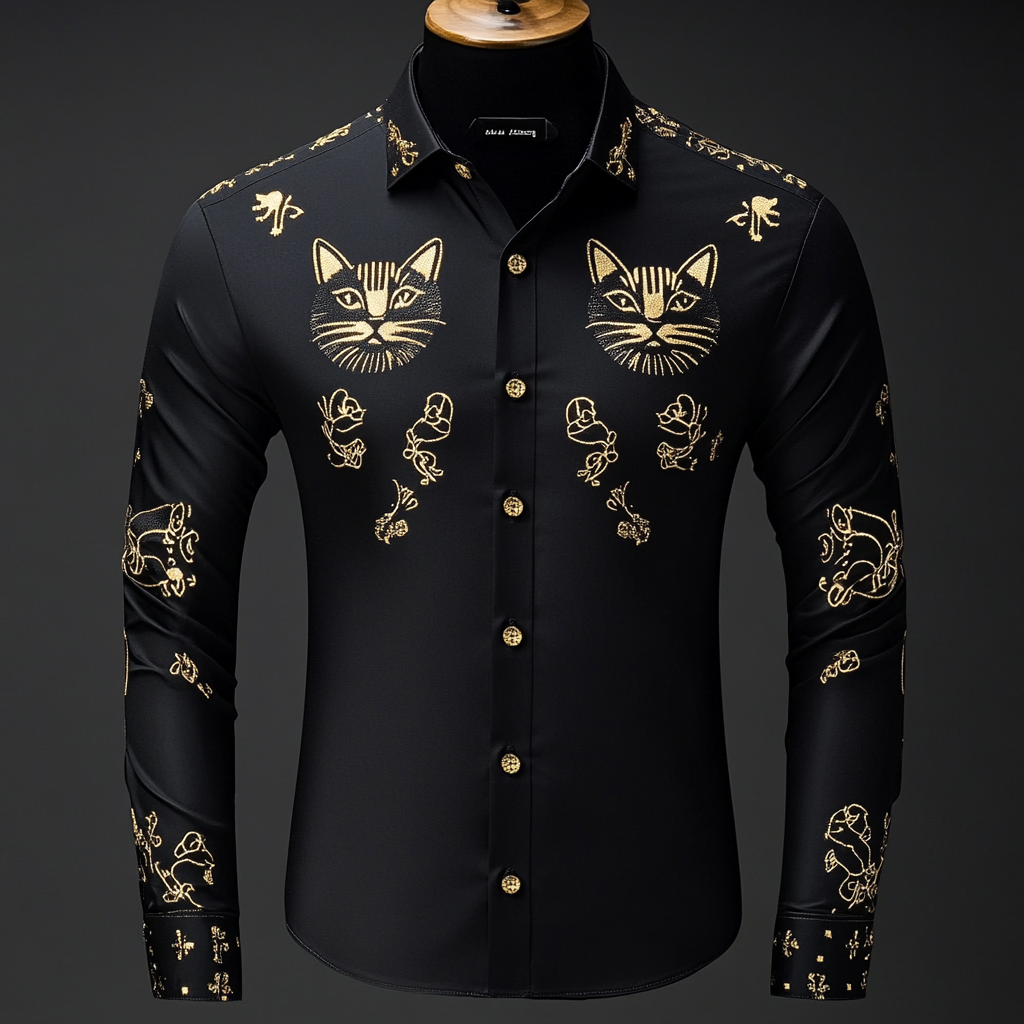 Business classic luxury high quality versatile men's fashion suit long-sleeved shirt